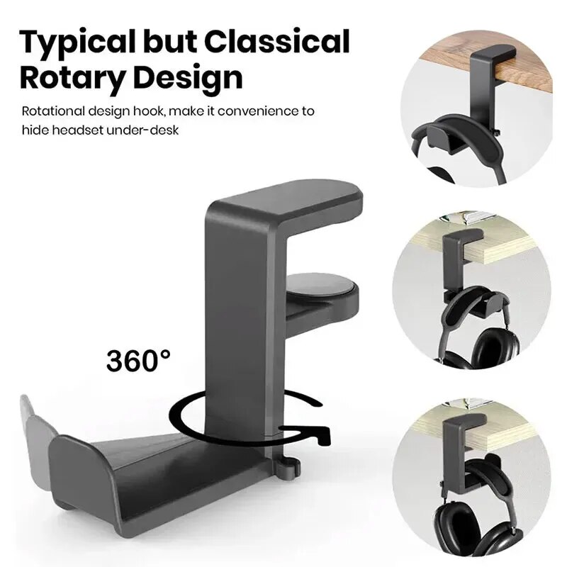 No Punch Table Clip Hook Earph - Headphone Stand Desk recension och pris